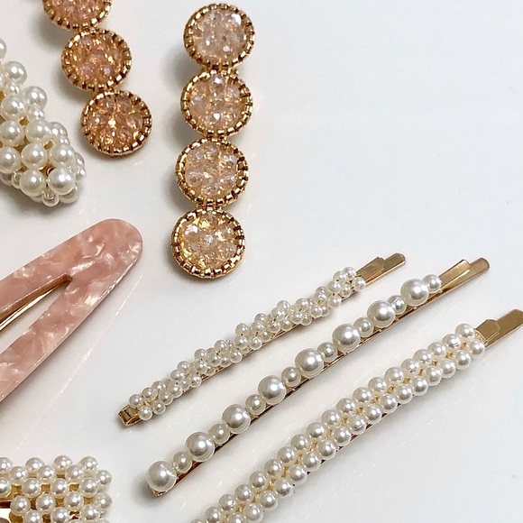 Pearl Acrylic Hair Barrette Clips Hair Accessories - Picture 5 of 9